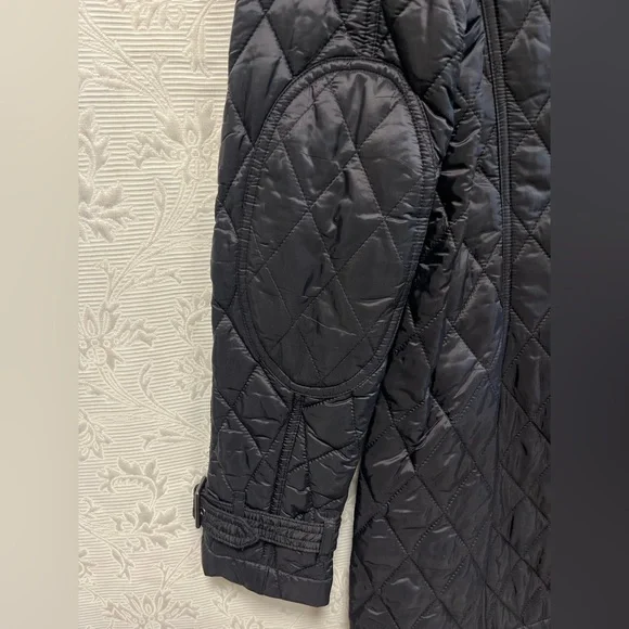 Burberry Brit Black Quilted Coat Small Petite - Picture 6 of 10